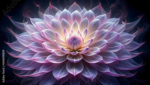 Wallpaper Mural Translucent purple flower petals glowing image Torontodigital.ca