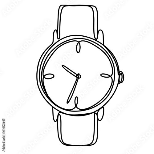 Watch one continuous line art drawing 