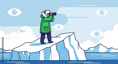 Explorer on Iceberg Searches for New Opportunities in a Changing Arctic Landscape