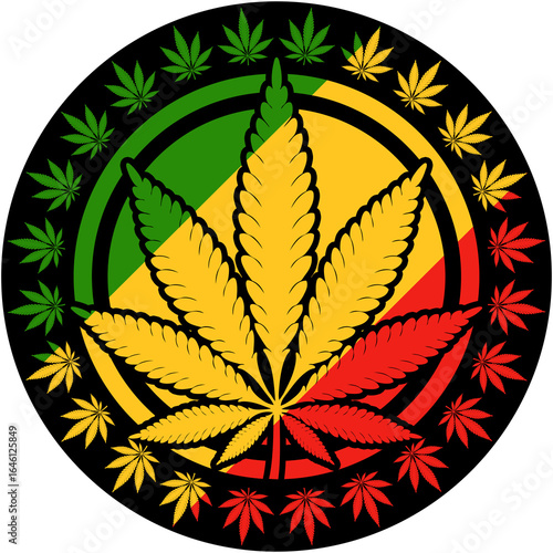 Rasta Inspired Cannabis Leaf Design