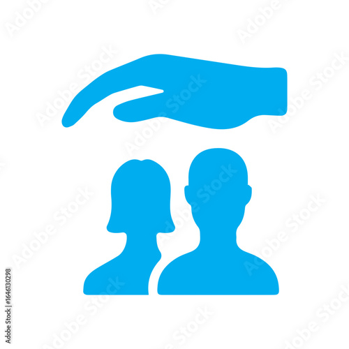 Couple coverage hand colored icon