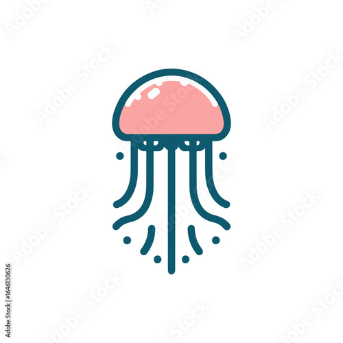 Colorful jellyfish gracefully swimming in clear ocean waters, surrounded by vibrant marine life