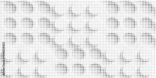 Grunge halftone gradient background. Faded grit noise texture. White and black sand wallpaper. Retro pixelated backdrop. Anime or manga style comic overlay. graphic design textured template modern