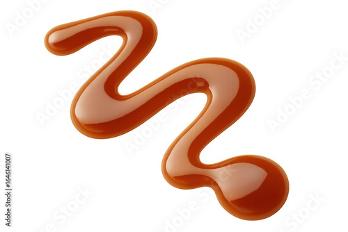 Wallpaper Mural Flowing caramel sauce drizzled on transparent background Torontodigital.ca