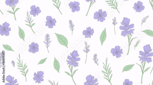 Wallpaper Mural seamless floral pattern Torontodigital.ca