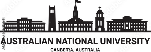 Australian National University Skyline Silhouette A Symbol of Academic Excellence