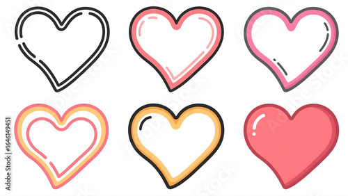set of heart clip art