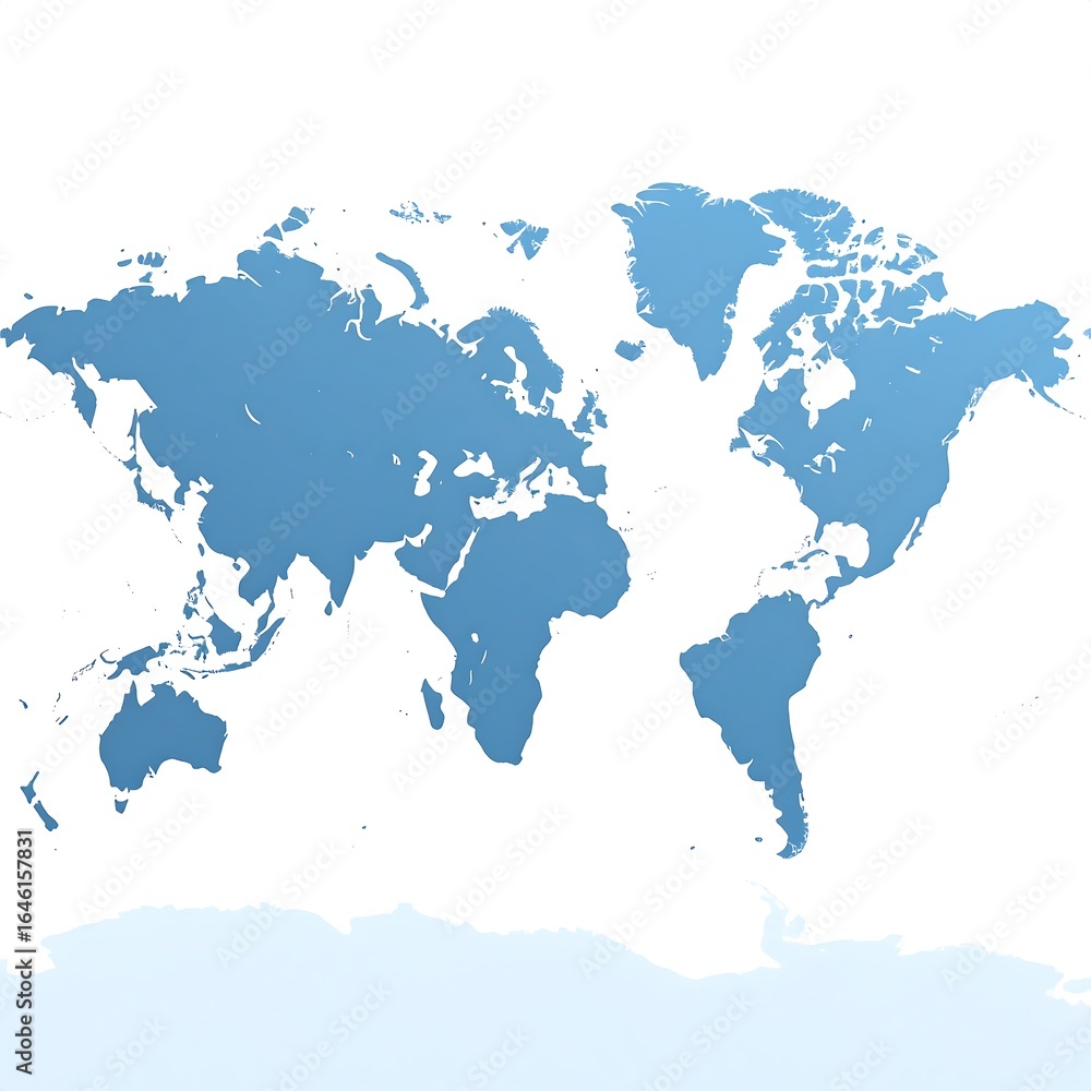 Fototapeta premium Simple world map