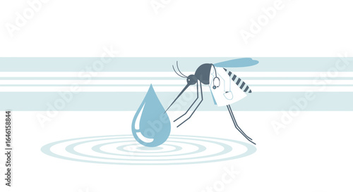 Mosquito Doctor Inspecting Water Quality And Stagnant Pools For Disease Control
