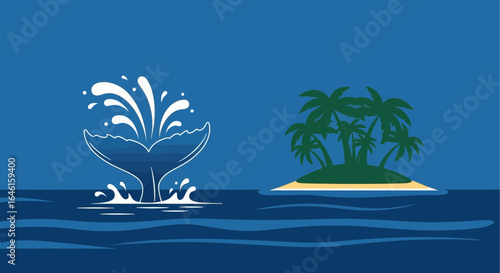 Oceanic Journey Whale Tail Plunge Island Escape Aquatic Marine Adventure