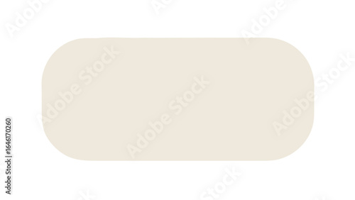 A pale cream colored rounded rectangle with smooth edges and a uniform fill on a white background canvas