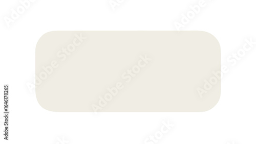 A simple rectangular shape with rounded corners in a soft off white color against a white background