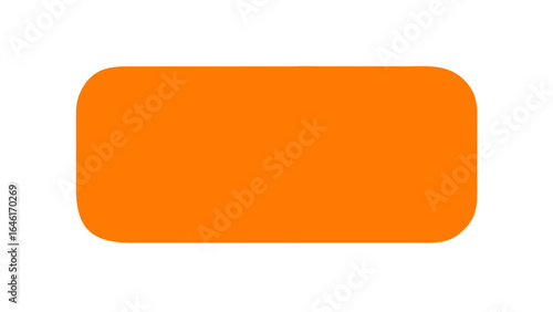An orange colored rounded rectangle shape with a white background is prominently displayed here clearly
