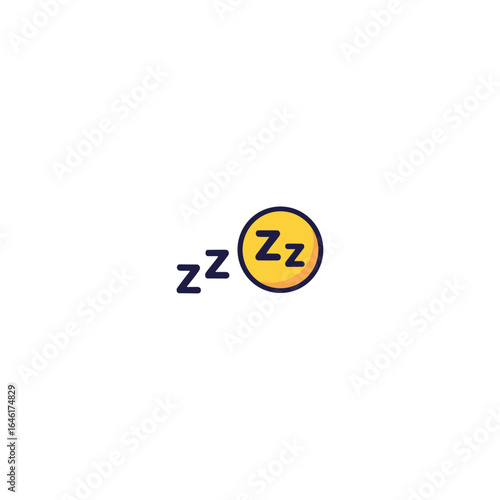 Sleep icon logo flat vector design