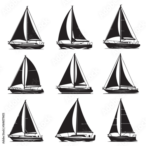 Seamless pattern with sailing boats vector