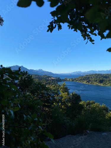 beautiful scenic views, landscapes, mountains and lakes in Bariloche, Rio Negro, Patagonia Argentina
