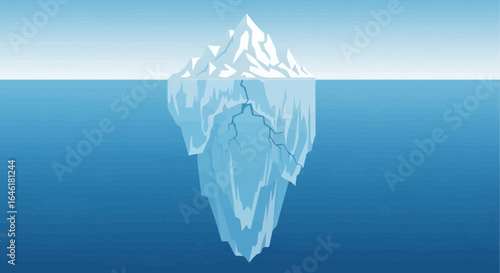 Visual Representation of Iceberg, Exposing Hidden Complexities Beneath Surface Level