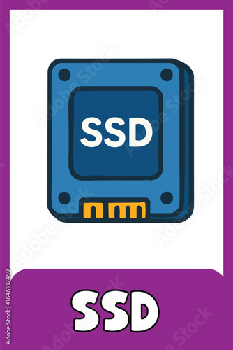 SSD colored flashcard