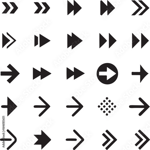 Free Download Black right arrow icons set for navigation - GFXLoad