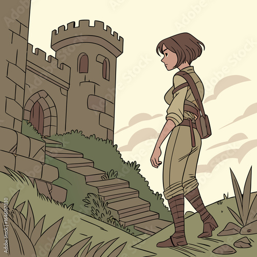The girl at the broken lock