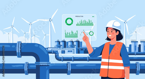 Energy Production Efficiency Monitoring with Renewable Power Generation