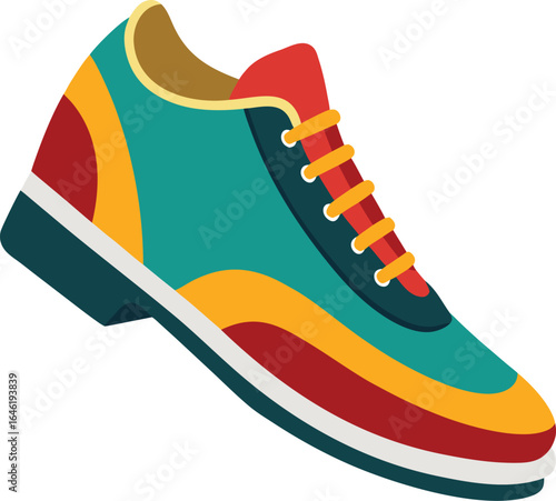 An isolated pair of sport shoes on a white background, featuring a modern, casual design ideal for footwear and fashion