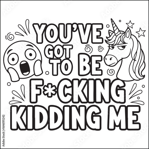 Bold and easy swear word coloring pages for adults.