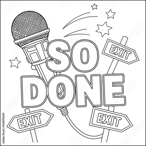 Bold and easy swear word coloring pages for adults.