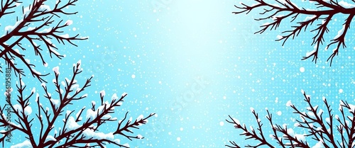 Abstract light blue halftone winter background with subtle comic book texture, style, frosted