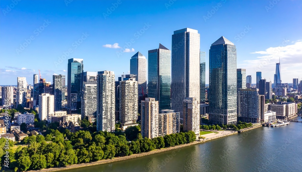 Fototapeta premium Panoramic city skyline view