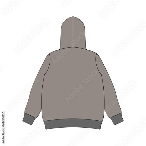 Classic grey hooded sweatshirt, a timeless apparel essential for comfort and casual style, perfect for layering or standalone wear.