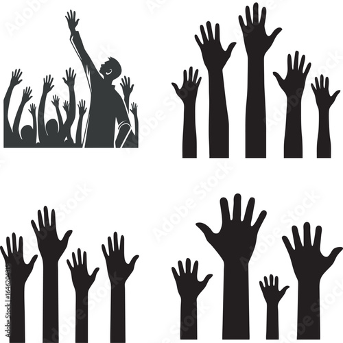 hands of people vector