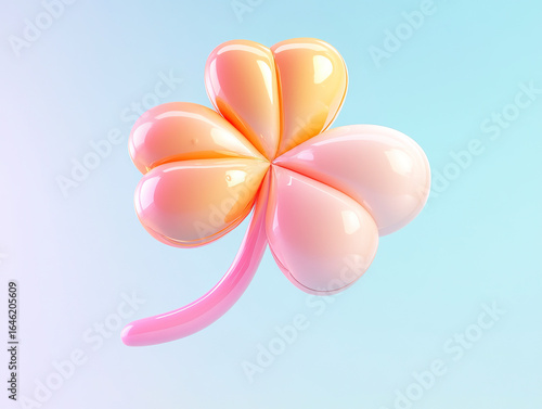 Pastel Balloon Flower on Light Blue Background. Perfect for children’s party themes, decoration ads, or playful social media visuals.