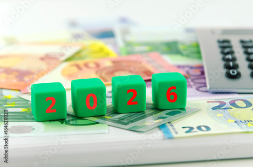 2026, Geld, Euro, Taschenrechner
