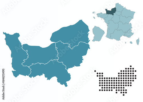 Set maps of Normandy province