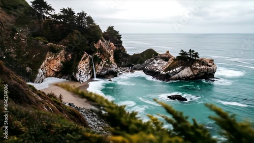 McWay Falls Coastal Majesty: A Breathtaking California Seascape