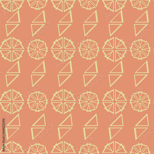 seamless pattern of geometric shapes in the shape of a lemon without a background