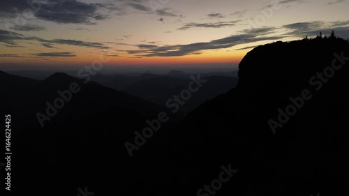 Mala Fatra, Rozsutec in the golden hour, aeria drone view