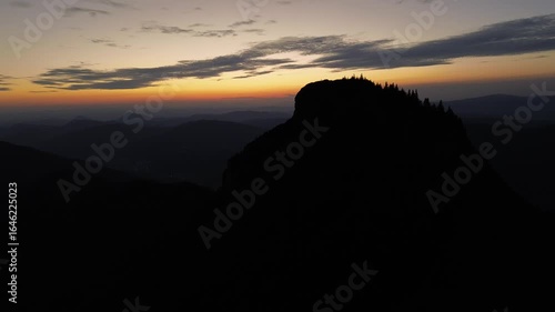Mala Fatra, Rozsutec in the golden hour, aeria drone view