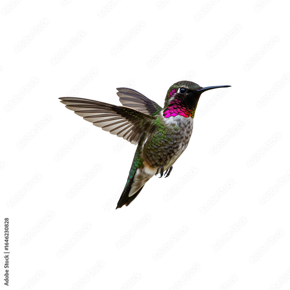 Fototapeta premium Colorful Hummingbird in Flight – Exotic Bird Photography