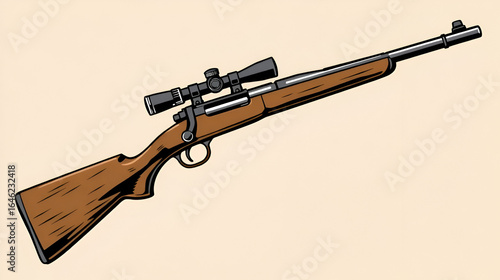 Old rifle gun graphic vector