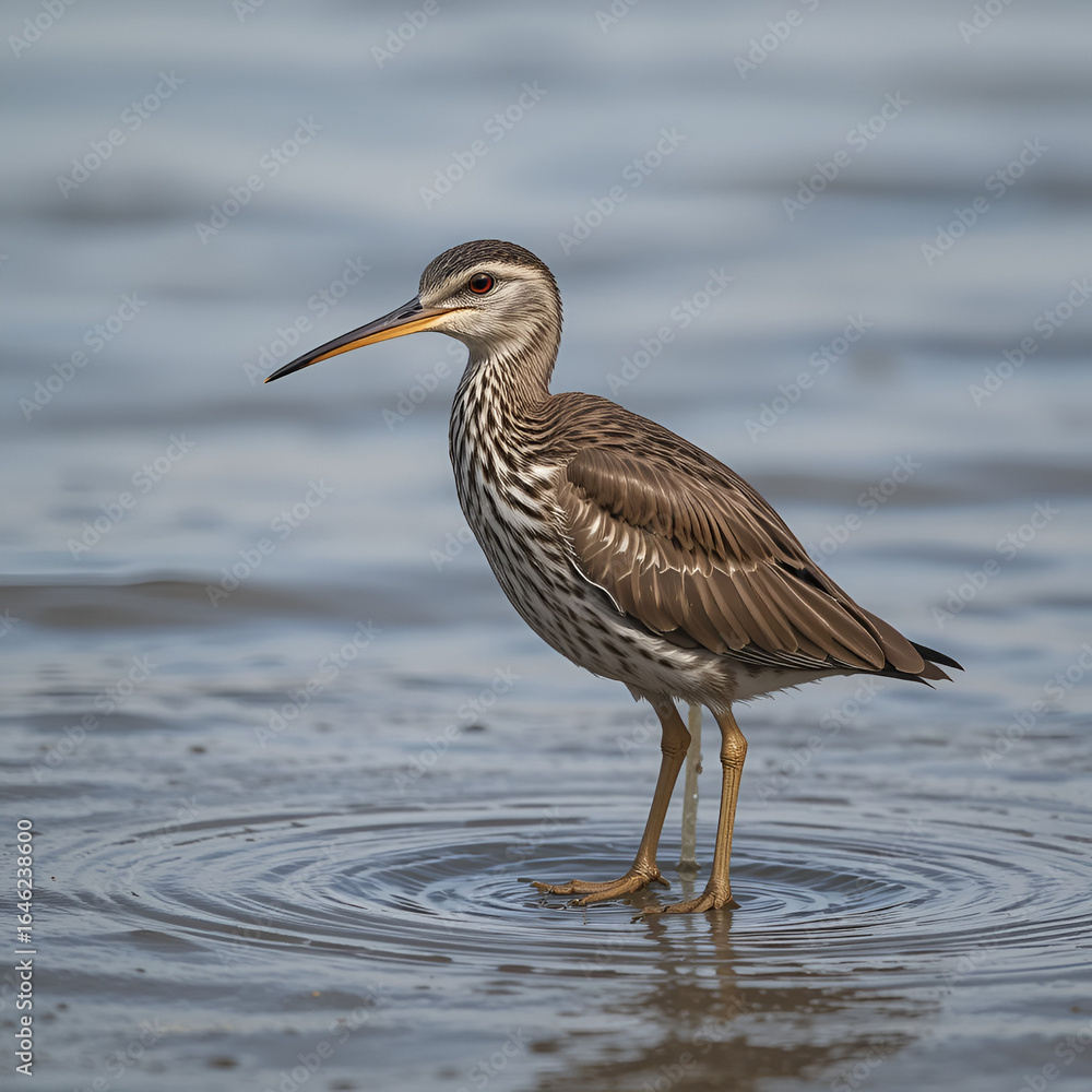 Obraz premium Long billed dowitcher