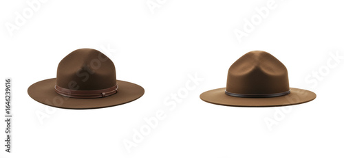 Exploring classic ranger hats outdoor adventures fashion accessories rustic settings heritage style. Cut out set png