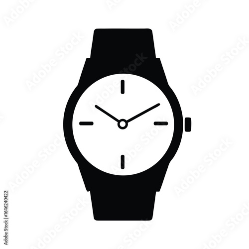 watch on white background. wristwatch isolated vector. on white background