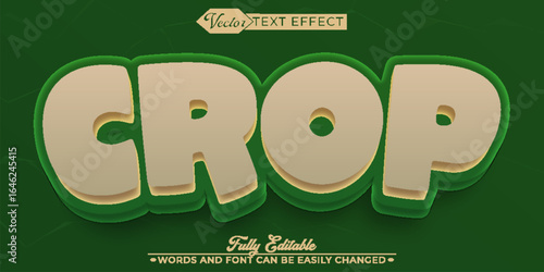  Crop Farm Harvest Vector Fully Editable Smart Object Text Effect