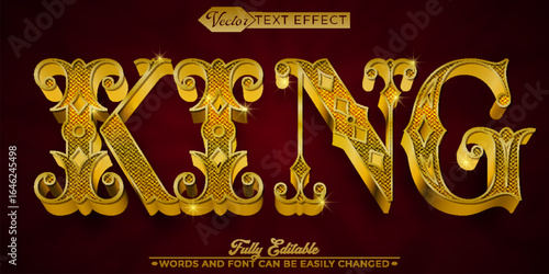  King Kingdom Legend Vector Fully Editable Smart Object Text Effect