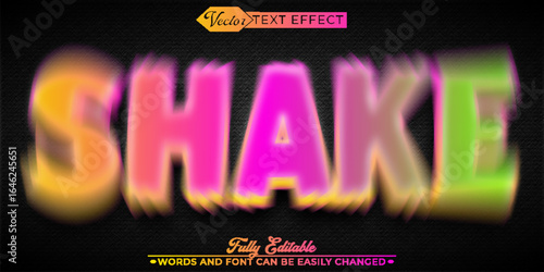  Vibrant Shake Motion Vector Fully Editable Smart Object Text Effect