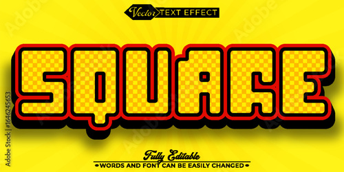  Cartoon Squage Fun Vector Fully Editable Smart Object Text Effect