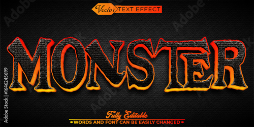  Monster Vector Fully Editable Smart Object Text Effect
