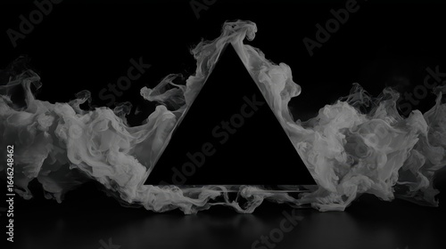 Black triangle with smoke